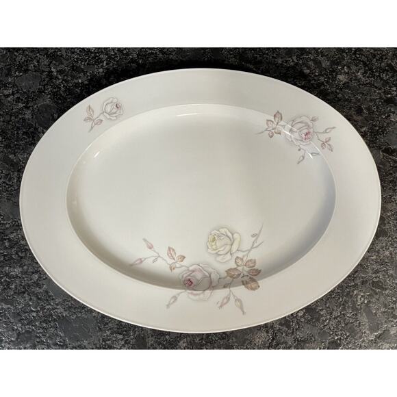 Johann Haviland Sweetheart Rose 15” Oval Serving Platter Bavaria Germany - Picture 3 of 4